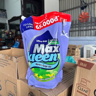  Nước giặt Max Kleen hương vườn sớm mai 3.8kg   mầu xanh   