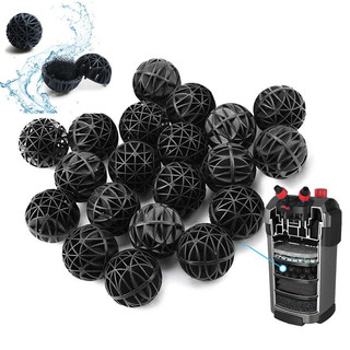 Combo 5 quả bóng lọc bio ball đường kính 16mm 36mm, bóng lọc bio màu đen lọc nước hồ cá