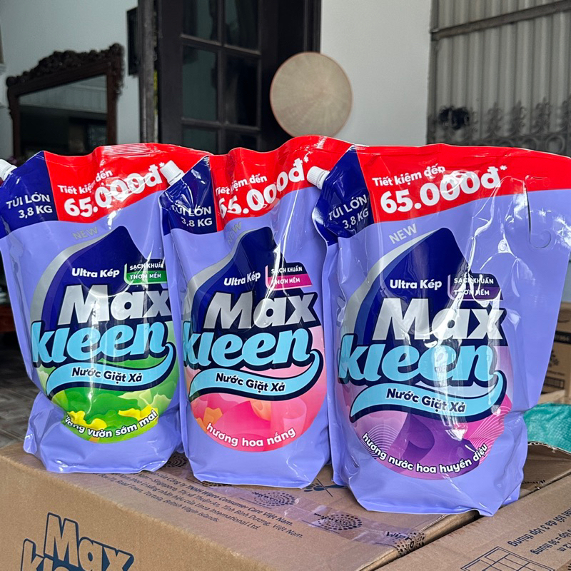 Nước giặt Max Kleen 3.8kg ( sẵn 3 mầu )
