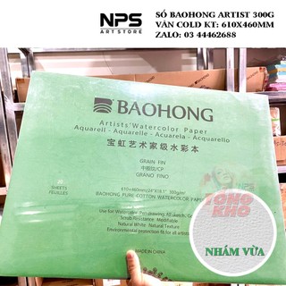 Sổ vẽ mầu nước baohong cao cấp nhất - artist 300g - khổ a1 thiếu/ a2 thiếu