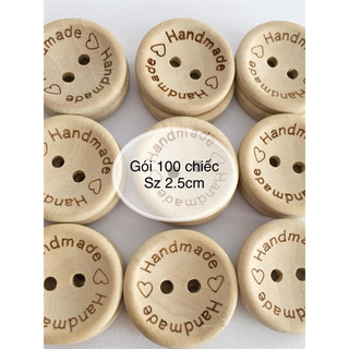 gói 100 chiếc khuy handmade size 2,5cm
