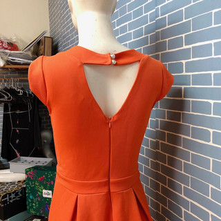 đầm suông cam đính hạt ngọc trai 2nd