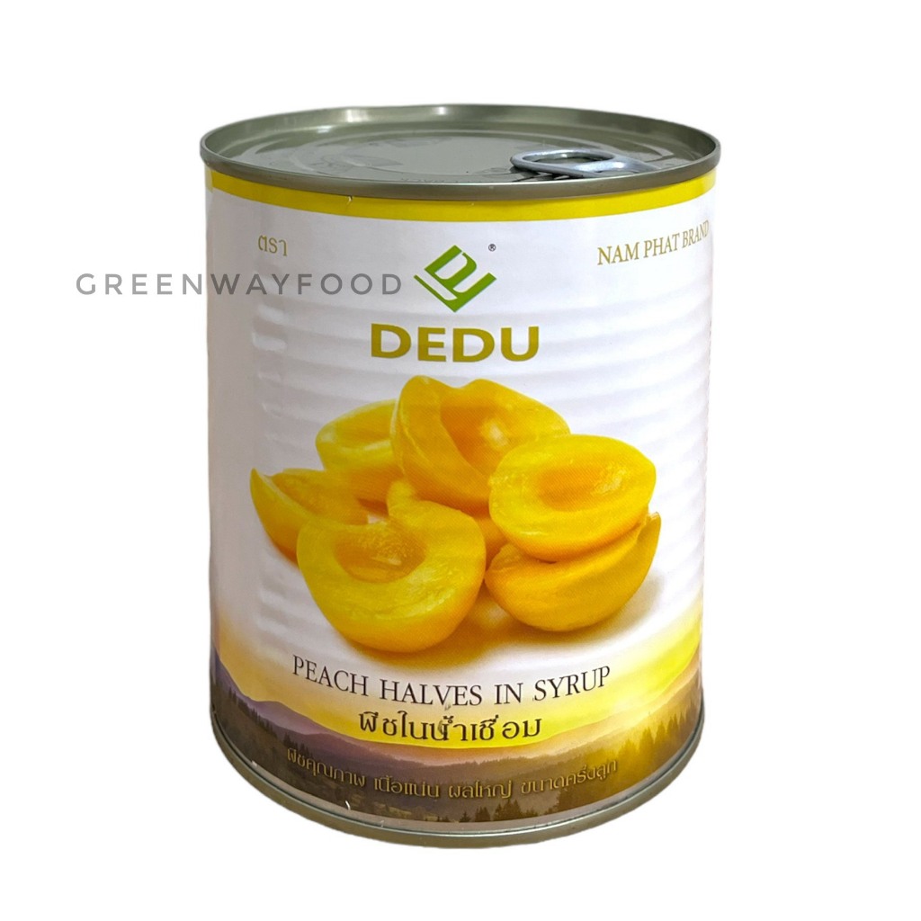 Đào Ngâm BODDOB / DEDU hộp có nắp giật 820gr