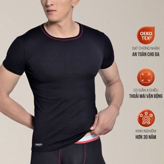 Áo lót thun nam Mâlefix có tay cổ tròn, thoải mái thấm hút tốt phong cách từ Corèle V Pháp - TS3017