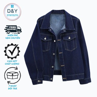 Áo khoác croptop nữ jean ngắn lửng trể vai DYNYOYUTH phong cách mới hàn quốc hợp thời trang 2024