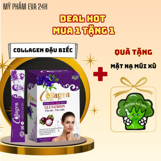 Collagen măng cụt đậu biếc Zenpali Chính Hãng Hộp 30 Gói + Tặng nạ xù