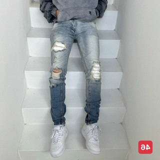 Quần Jean Nam Chất Bò Kiểu Rách skinny BH46FS Mẫu Mới Cá Tính Trẻ Trung