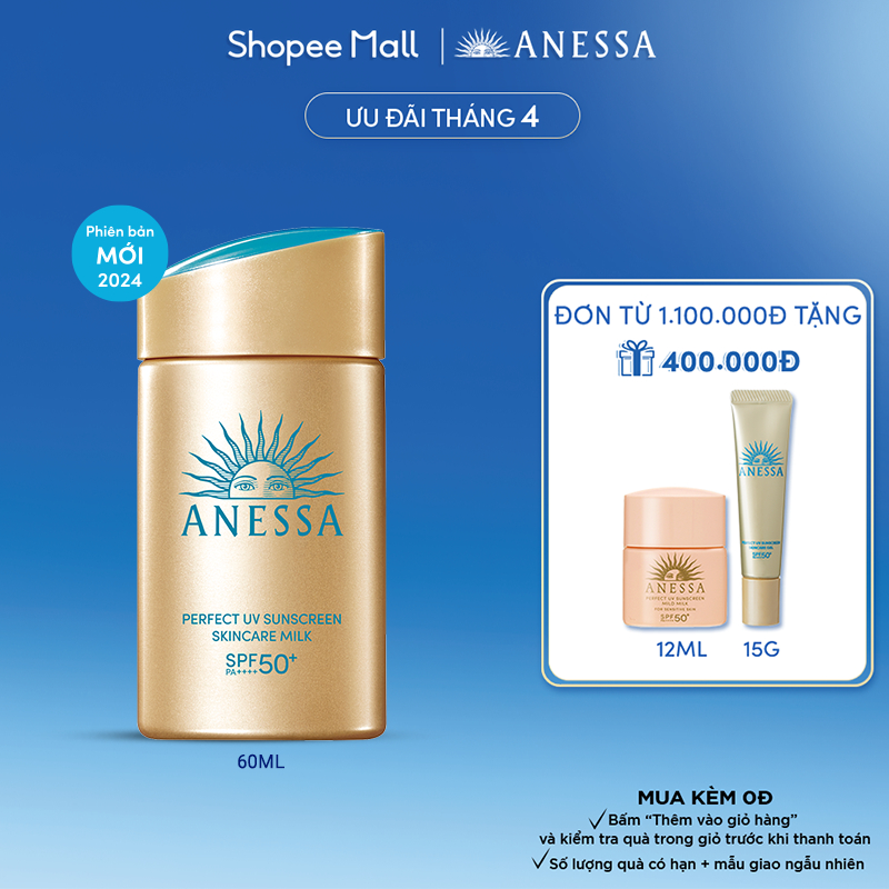 Sữa chống nắng bảo vệ hoàn hảo Anessa Perfect UV Sunscreen Skincare Milk 60ml