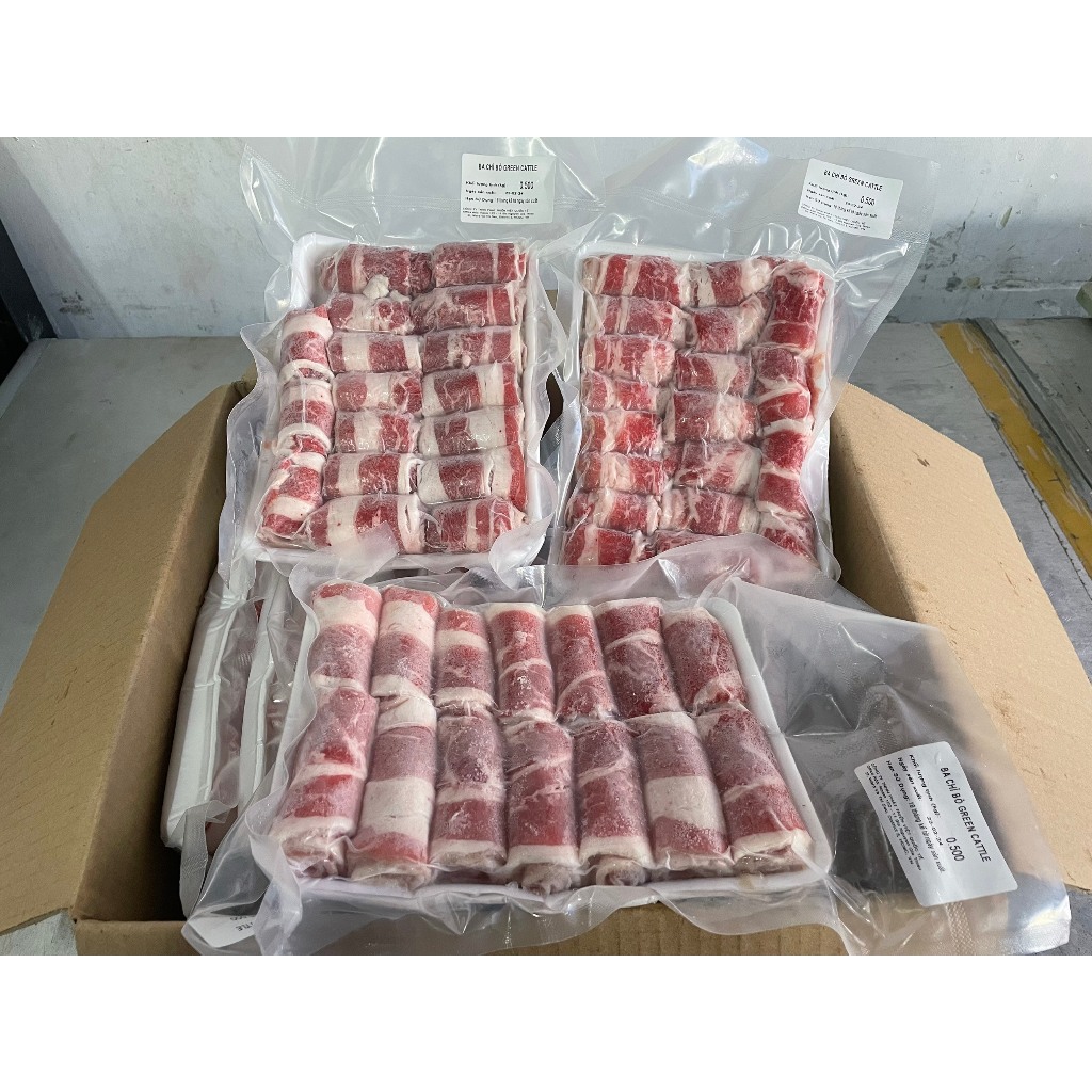 [HỎA TỐC] 2 KHAY 1KG BA CHỈ BÒ MỸ