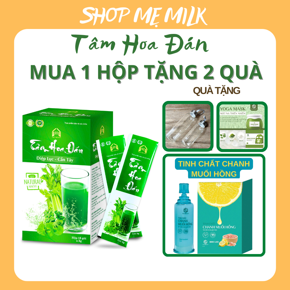 MUA 1 TẶNG 2 - TÂM HOA ĐÁN DIỆP LỤC CẦN TÂY, NƯỚC UỐNG ĐẸP DA, GIẢM MỤN THÂM NÁM