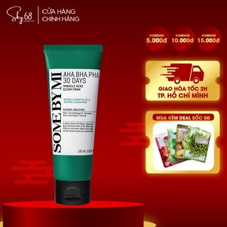 Sữa Rửa Mặt Giảm Mụn Some By Mi AHA-BHA-PHA 30 Days Miracle Acne Clear Foam 100ml