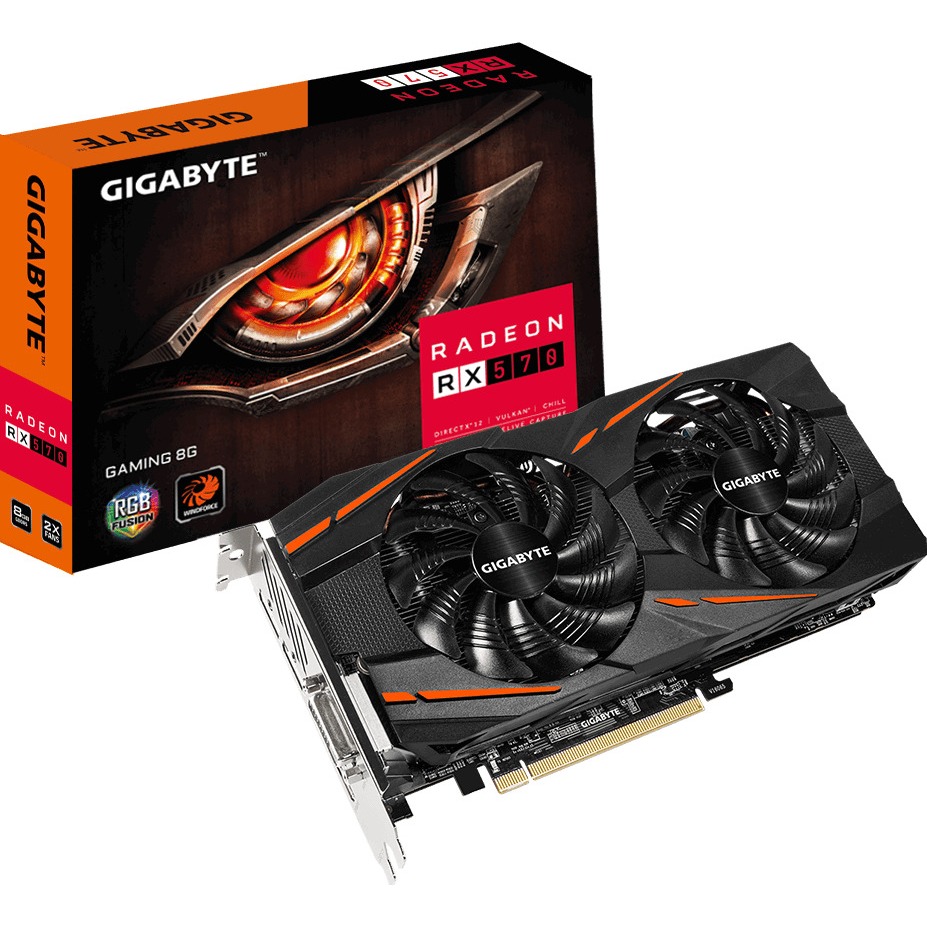 Card VGA RX 570 GIGABYTE 4G/8G Full cổng