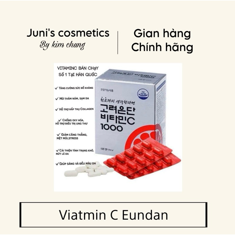 Viên uống vitamin c Eundan ( chú yoo jae suk đại diện hãng )