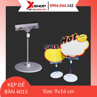 Giá kẹp để bàn G4015 - kẹp sale, kẹp wobbler để bàn, pop để bàn, chân kẹp nhựa để bàn