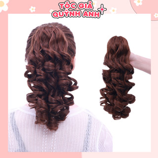 Tóc giả ngoặm đuôi ngựa xoăn 40cm sợi tơ cao cấp ( Sỉ 55) QAN53