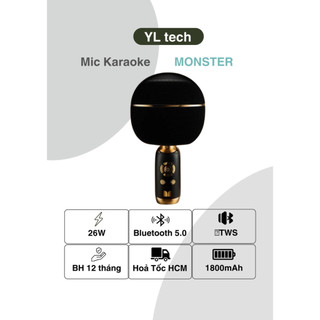 Micro karaoke khiêm loa chính hãng monster m97 - bluetooth 5.0 - tws