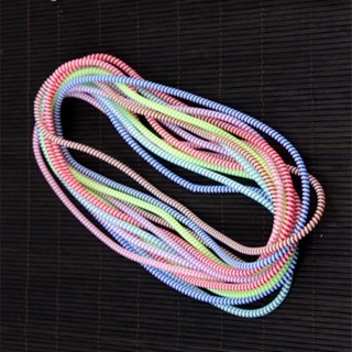 Dây quấn sạc cuốn sạc cáp tai nghe  (tai nghe quấn 4 dây, cáp sạc quấn 3 dây) 2 màu kép