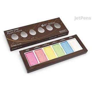 BỘ 6 MÀU PEARL COLOR - MÀU NƯỚC DẠNG NHŨ GANSAI TAMBI