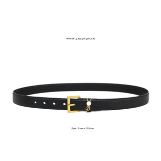 Thắt lưng Monogram Buckle Belt in Black Gold