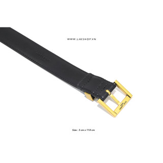 Thắt lưng Monogram Buckle Belt in Black Gold