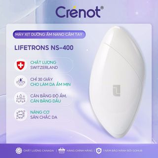 Máy phun sương mini cầm tay Nano LIFETRONS NS-400 tạo ẩm dưỡng da cấp nước tức thì giúp da mặt căng bóng mịn màng SIMI