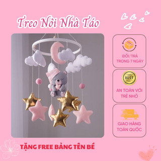 Đồ chơi treo nôi gấu Hồng