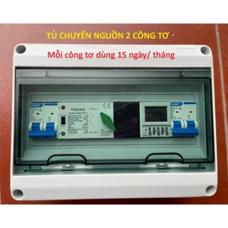 Tủ ATS Chuyển nguồn tự động không gây mất điện dùng cho 2 công tơ, mỗi công tơ dùng điện 15 ngày