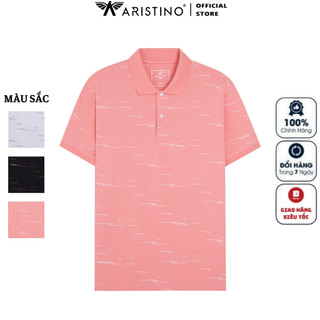 Áo thun polo ngắn tay cổ bẻ ARISTINO APS103S3 phông nam cao cấp vải cotton phom dáng suông vừa vặn 3 màu trẻ trung