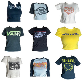 Tổng hợp áo baby tee,crop,... y2k thrift 2hand