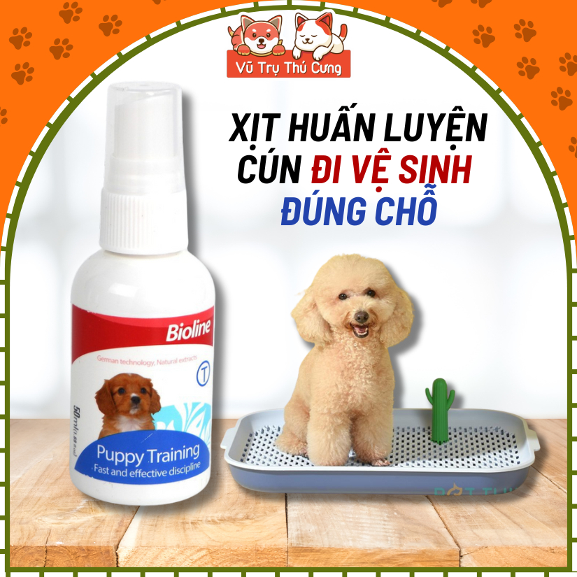 Chai Xịt huấn luyện Chó con đi vệ sinh đúng chỗ BIOLINE, Puppy Training Bioline