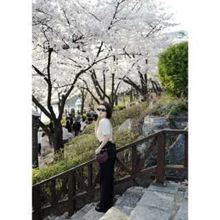 Áo dệt màu trắng kem BOHEE- A370