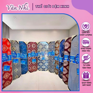 Đệm Bông Ép Kháng Khuẩn Kim Cương Vỏ Gấm Dày Đẹp Sang Trọng, Đệm Gấp 3 Tấm Tiện Lợi, Độ Bền Cao