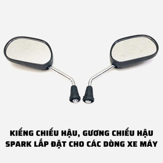 Kiếng chiếu hậu, gương chiếu hậu spark lắp đặt cho các dòng xe máy