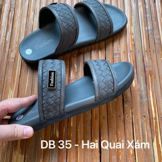 Dép Nam 2 Quai Ngang Đế Cao Su Đẹp Mang Êm Chân DB 34