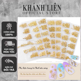 Gói kim loại mix nhiều mẫu các loại- charm mix sao, sò biển- kim loại gắn móng nail các mẫu