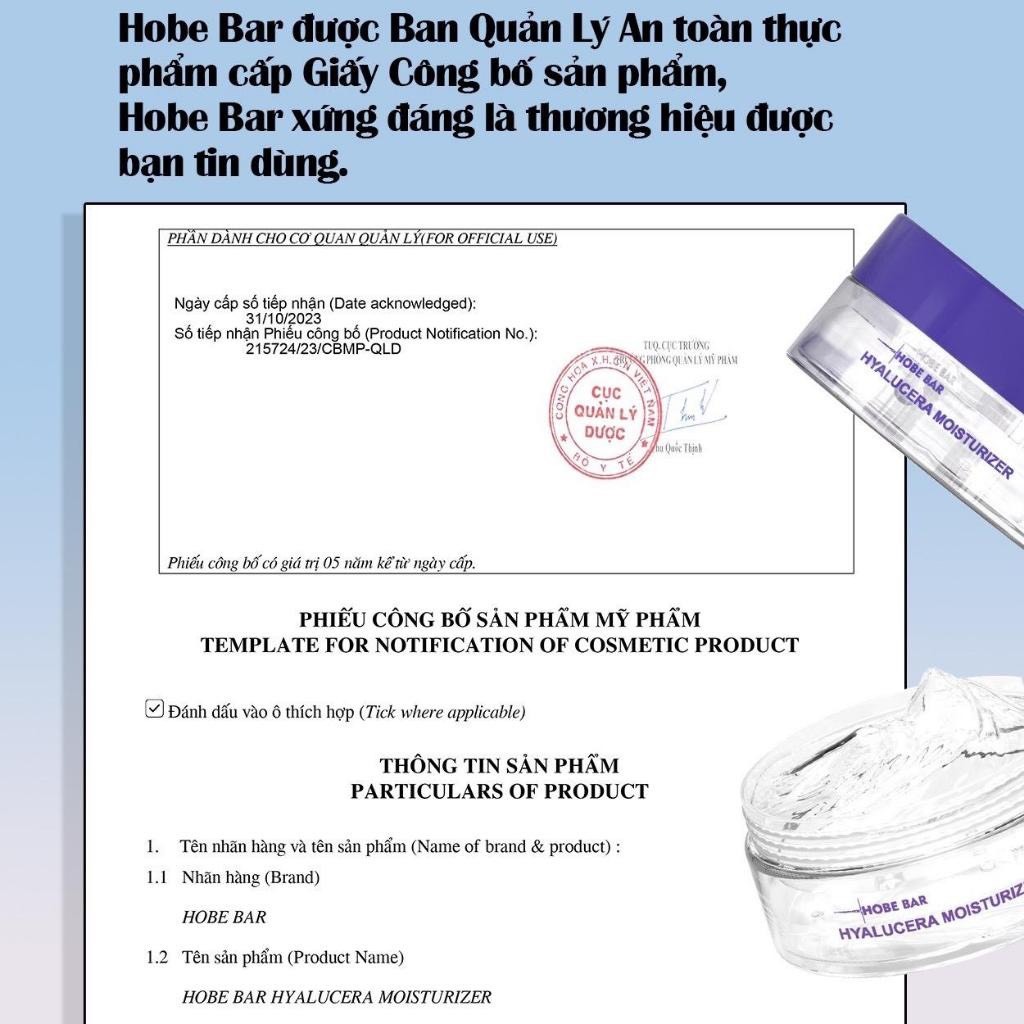 Kem dưỡng ẩm HOBEBAR 55ml sáng da nâng tone tức thì, siêu phục hồi dưỡng ẩm mờ thâm kiểm soát dầu thừa, ngừa mụn trở lại | BigBuy360 - bigbuy360.vn