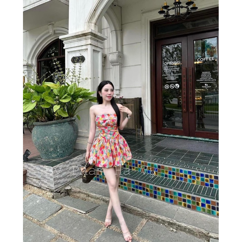 ĐẦM ỐNG CÚP NGỰC BO THUN LƯNG