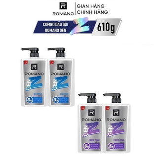  Combo 2 dầu gội Romano Gen Z 610g