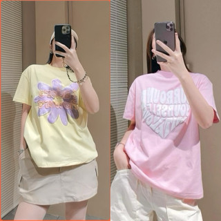ÁO THUN PHÔNG NỮ PNB PHỐI HÌNH DẬP NỔI HÀNG BO CỔ XỊN XÒ COTTON HOT HIT 2024