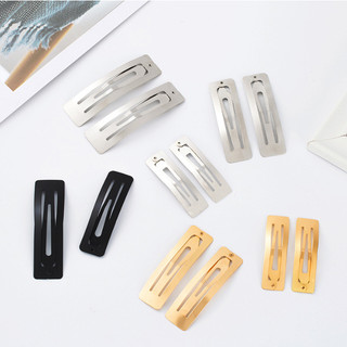 SET 5C Kẹp tóc vuông trơn loại đẹp - Phôi kẹp tóc vuông làm handmade H82