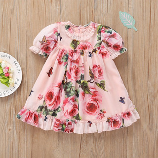 V004 - (12-32kg) Váy hoa công chúa cho bé gái cực xinh đáng yêu vải voan cao cấp