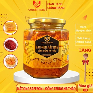 Lọ 180ml Mật ong Saffron Đông trùng hạ thảo chính hãng