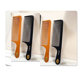 Lược cắt tóc nam sừng bản to, lược barber t881 có tay cầm chất liệu phíp gỗ lược cắt tóc nam bản to chuyên kê lược fade