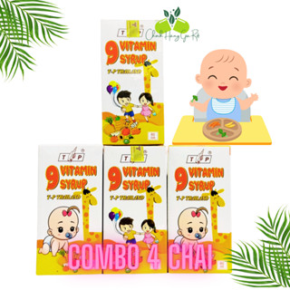 4 Chai Siro 9 Vitamin TP Thái Lan hỗ trợ biếng ăn, cải thiện tiêu hoá