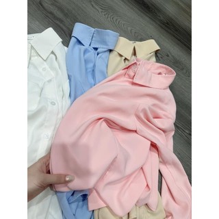Áo sơ mi lụa cao cấp H33RIN siêu đẹp nhiều màu