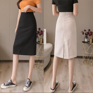 Chân Váy Chữ A AUTHENTIC TOTOSA SHOP Dáng Dài xẻ sau công sở thời trang Hàn quốc cv809