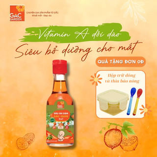 Dầu gấc ăn dặm Gấc Garden 2in1 Gấc - Olive giúp cho bé khỏe mắt tăng đề kháng 60ml