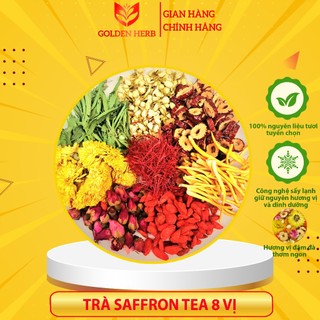Trà Thảo Mộc Saffron Tea (Saffron, Đông trùng hạ thảo, Hoa cúc, hoa nhài, hoa hồng, táo đỏ, kỷ tử, cỏ ngọt)
