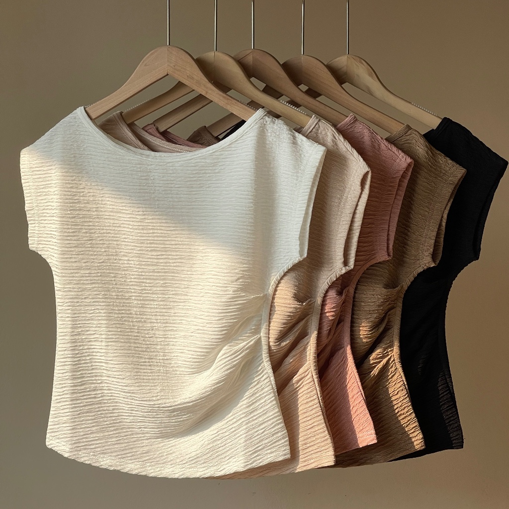 Áo Thun Lệch Vai Tay Hến, Áo Phông Kiểu Dáng Vừa Điệu Chất Vải Xốp Miho House | BigBuy360 - bigbuy360.vn