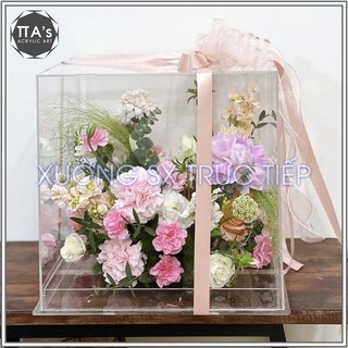 Hộp đựng hoa, hộp quà tặng mica trong suốt, hộp quà tặng sự kiện sinh nhật 08/03 20/10 20/11